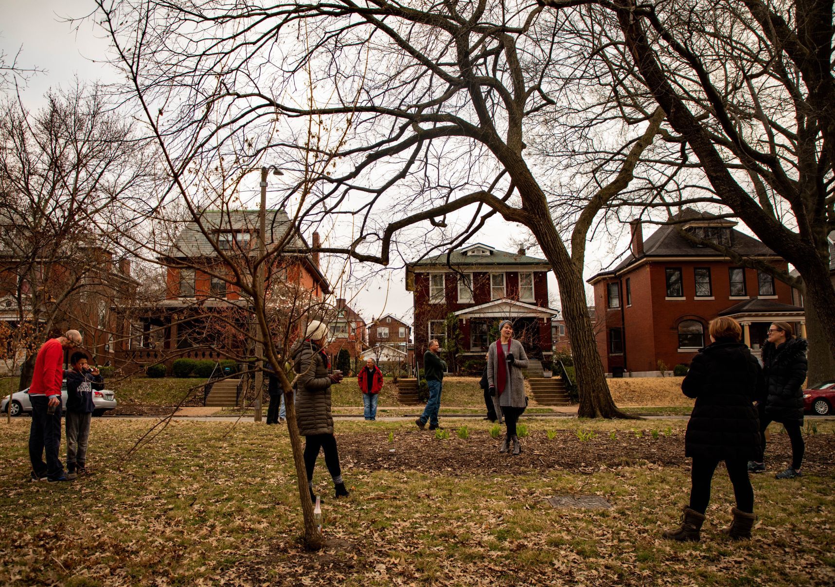 Neighbors Gather for Social Distancing Happy Hour during Stay-At-Home Mandate due to the Spread of the Coronavirus